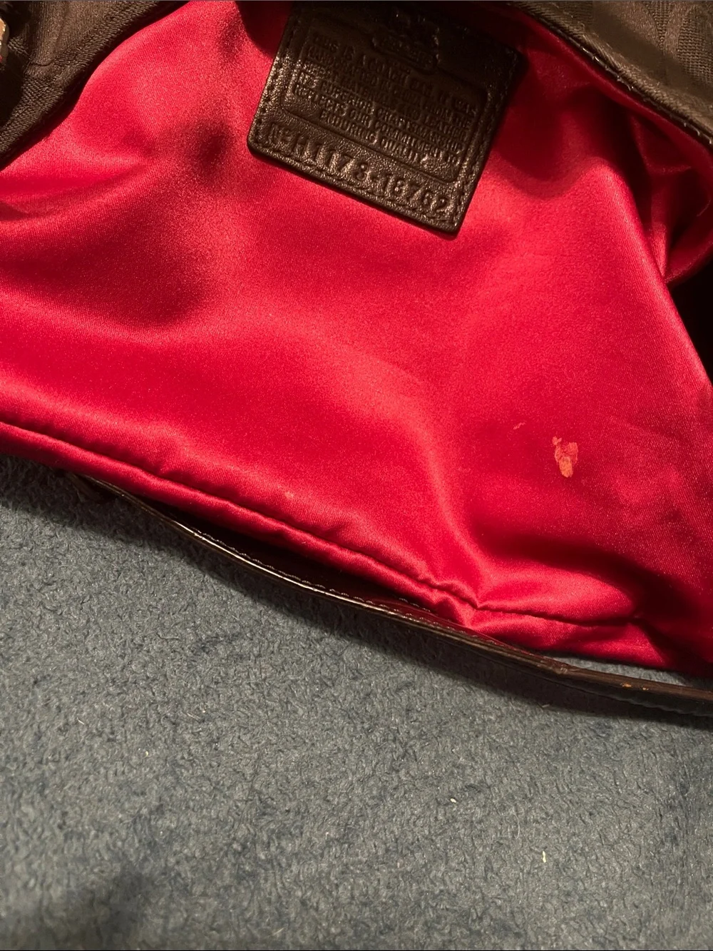 Coach Black Signature Shoulder Bag red inside with Silver Hardware